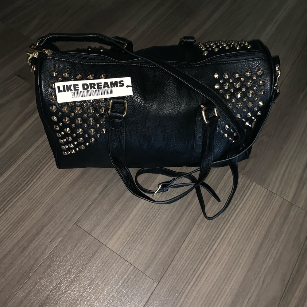 Black studded bag